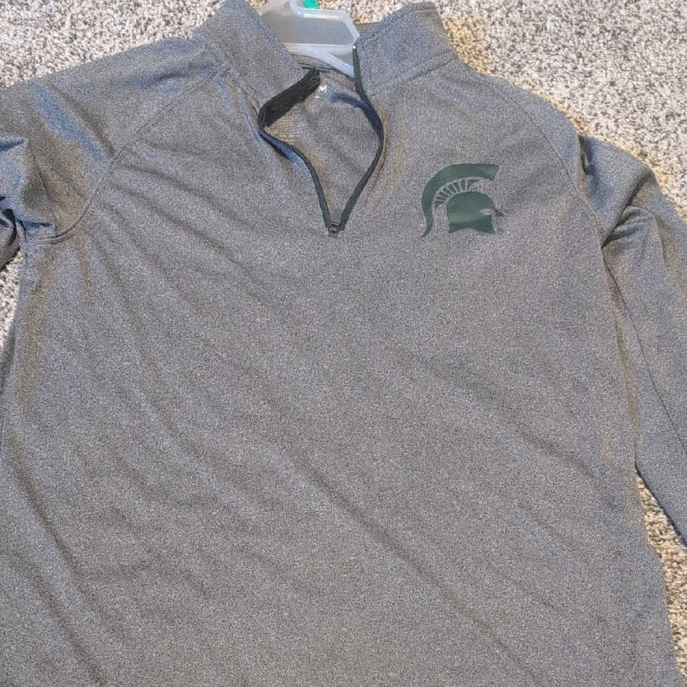 Gray Quarter-Zip Shirt
